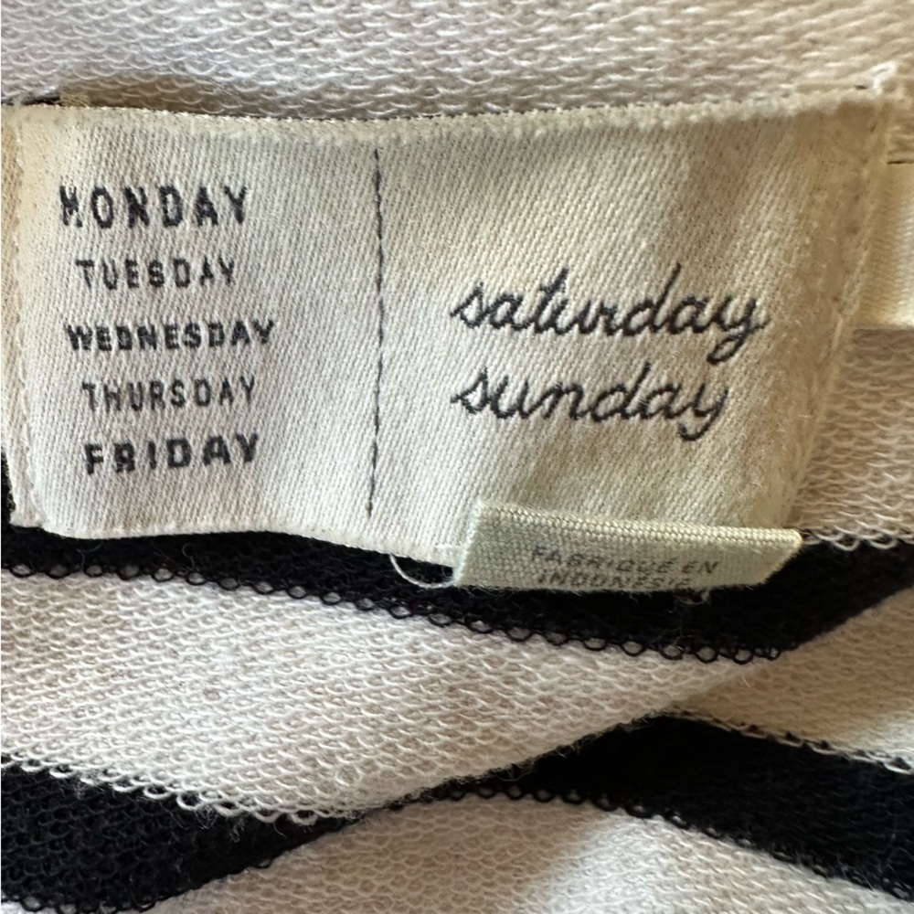 Anthropologie Saturday Sunday Fit & Flare A Line Striped Sleeveless Midi Dress M - Picture 7 of 9